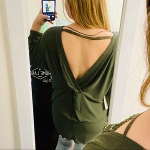 FREE PEOPLE Long Sleeve Open Back